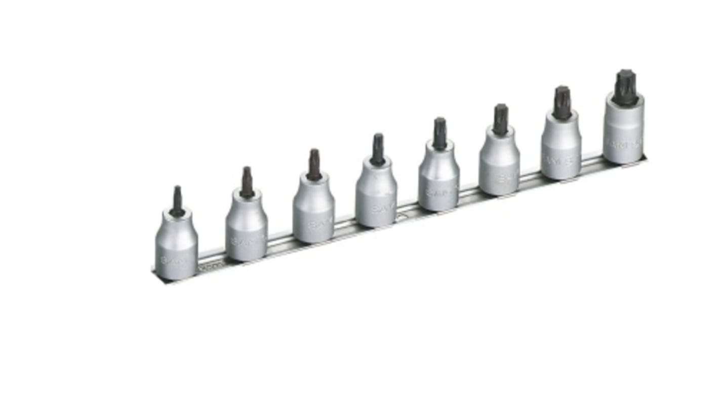 SAM 8-Piece 1/2 in Bit Socket Set , Torx Bit
