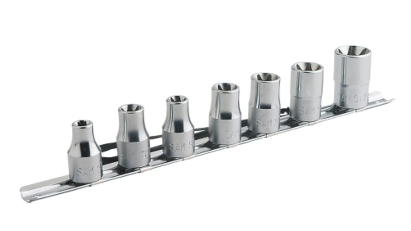 SAM 7-Piece 1/2 in Standard Socket Set , e-Torx