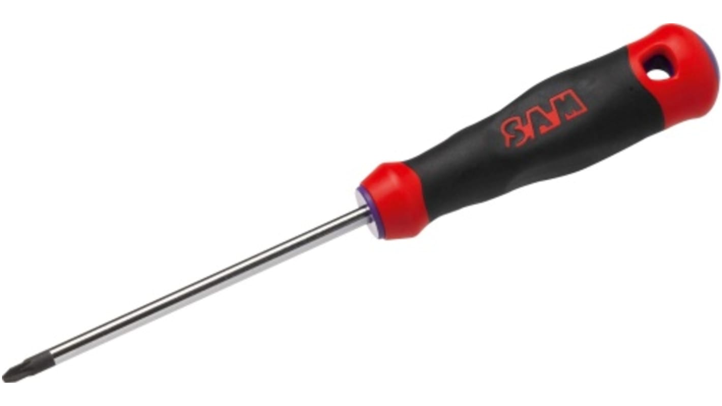 SAM Pozidriv Screwdriver, 75 mm Blade, 187.6 mm Overall