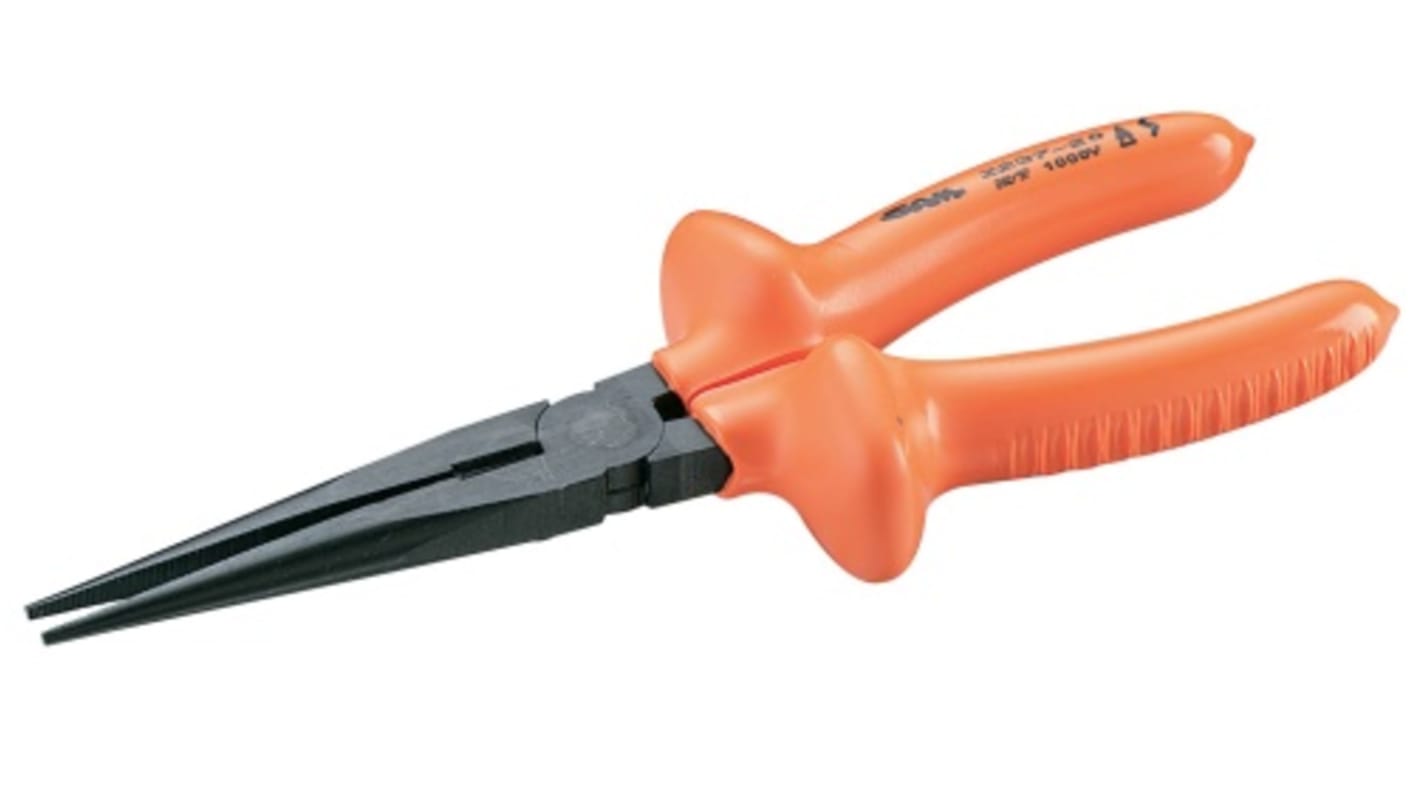 SAM Long Nose Pliers, 165 mm Overall, Straight Tip, 77mm Jaw