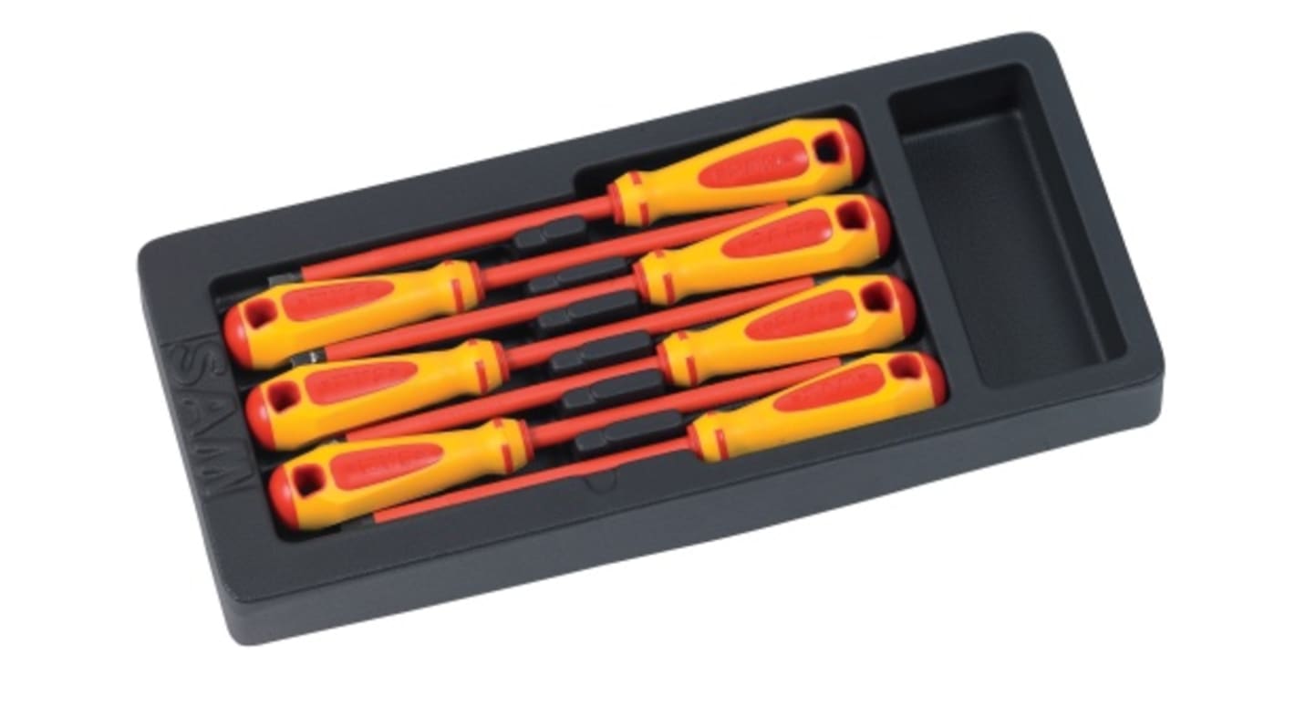 SAM Pozidriv; Slotted Insulated Screwdriver Set, 7-Piece