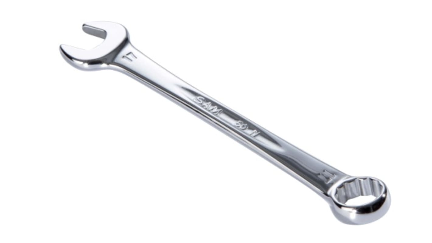 SAM Combination Spanner, 22mm, 55/64in, Metric, Height Safe, Double Ended, 242.5 mm Overall
