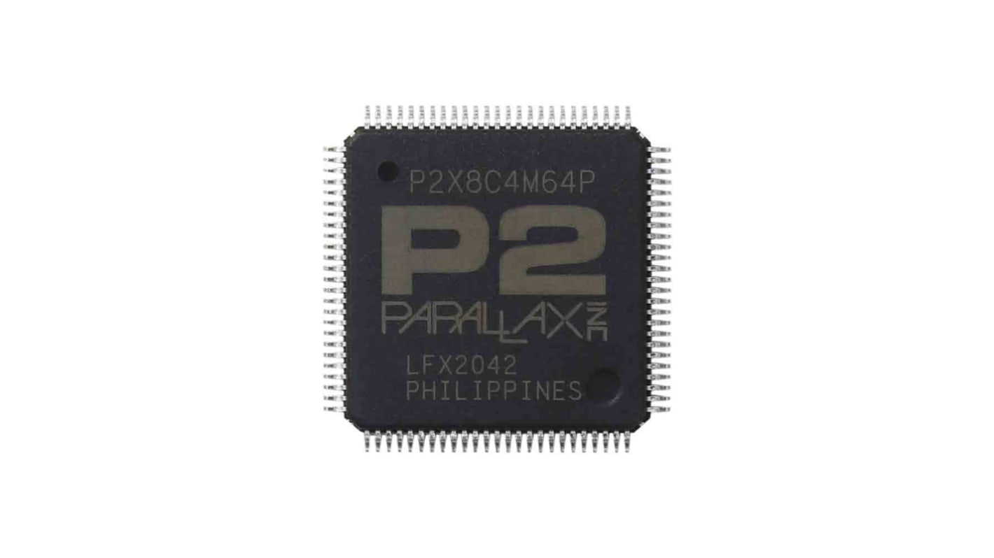 Parallax Inc, 32bit, Propeller Microcontroller MCU, 25MHz, 16 kB ROM, 100-Pin TQFP