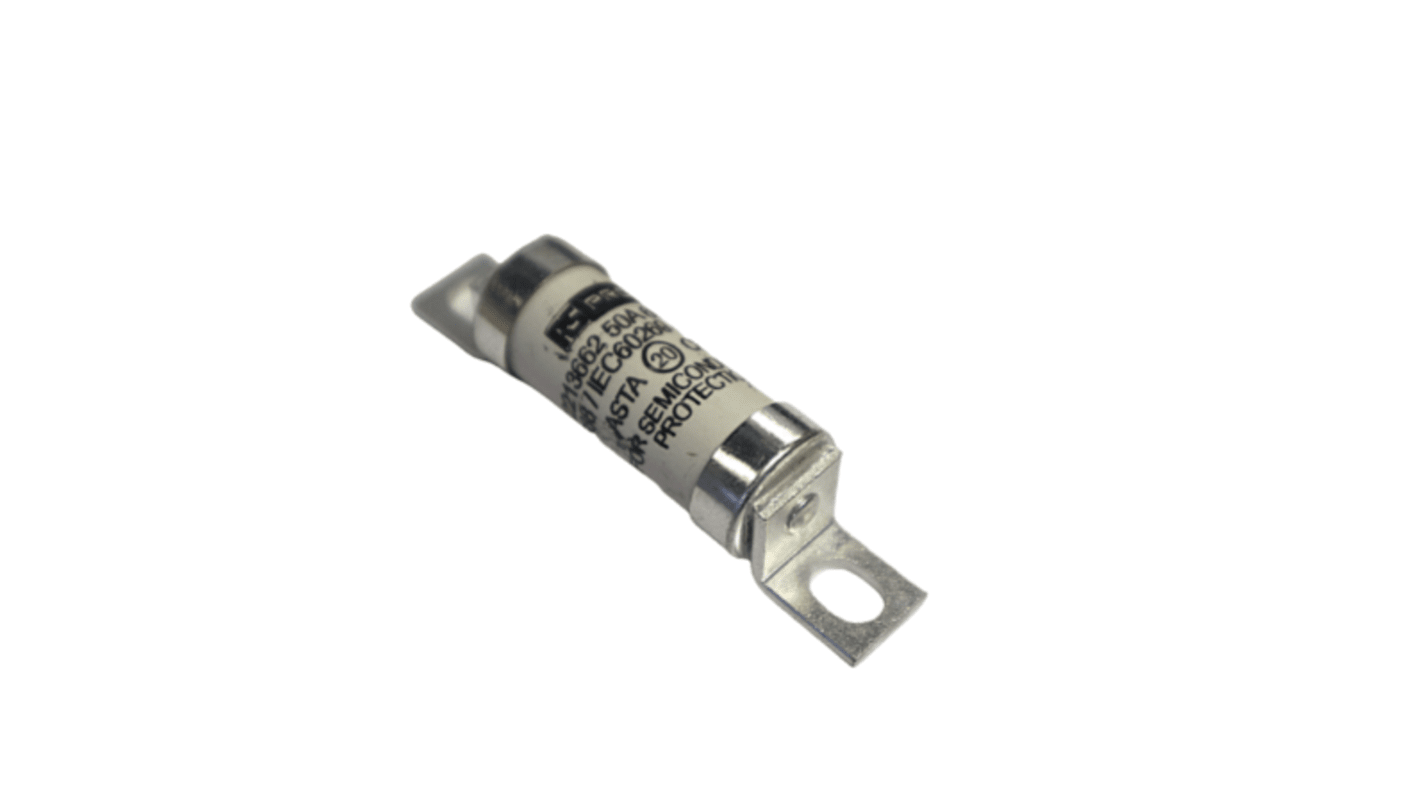 RS PRO 50A Bolted Tag Fuse, 350 V dc, 690V ac, 63.5mm