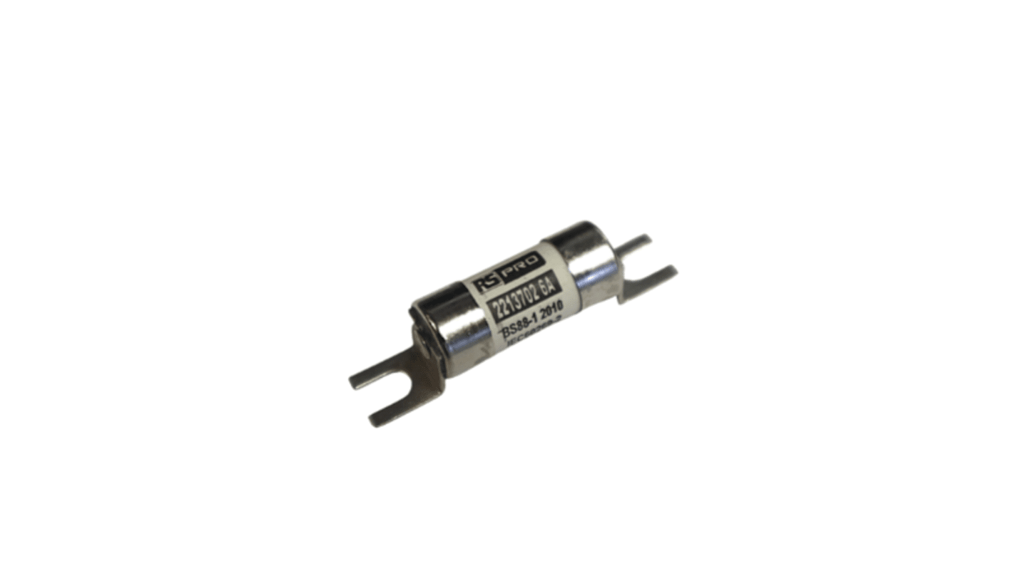 RS PRO 6A Slotted Tag Fuse, A1, 250 V dc, 415V ac, 44.5mm