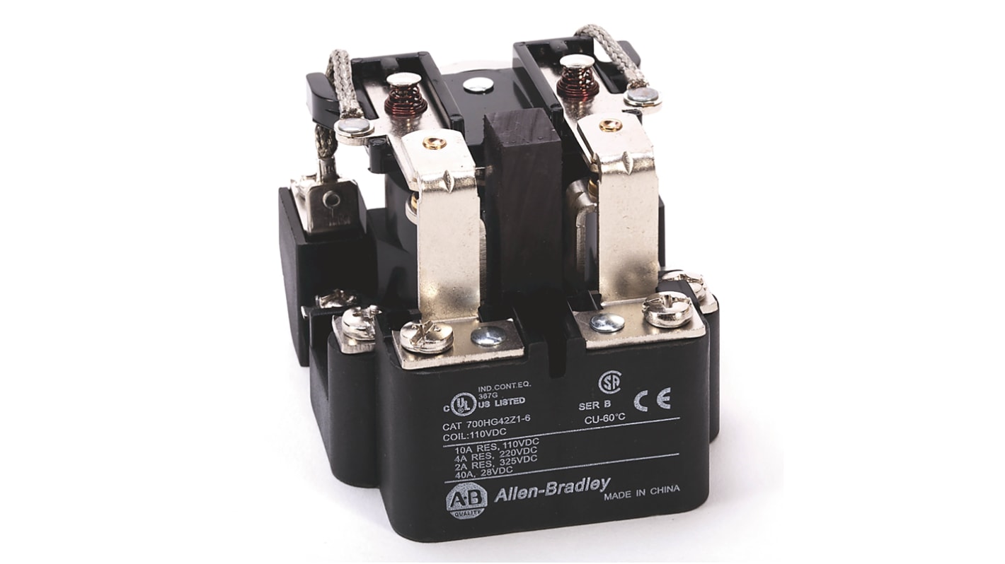 Allen Bradley Panel Mount Non-Latching Relay, 12V dc Coil, 40A Switching Current, SPST