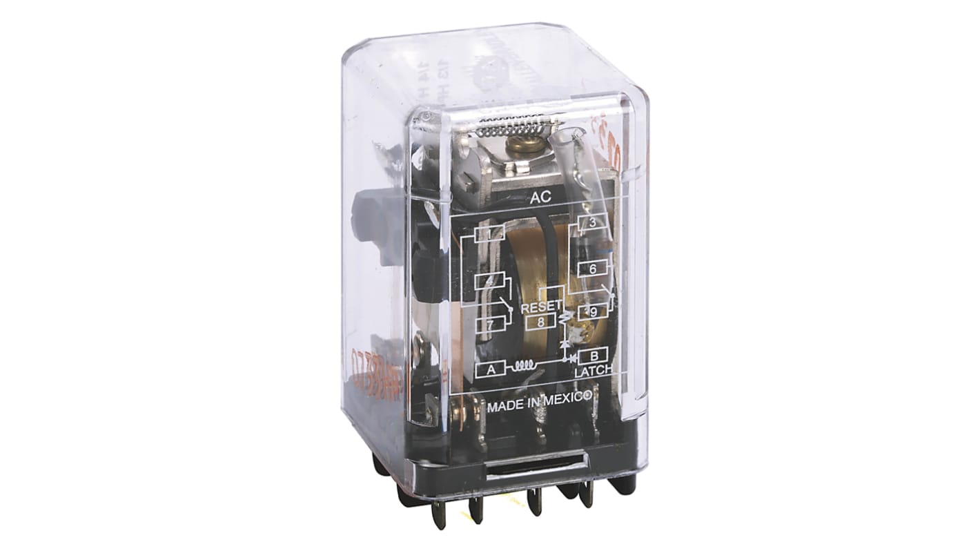 Allen Bradley Plug In Power Relay, 120V ac Coil, 10A Switching Current, DPDT