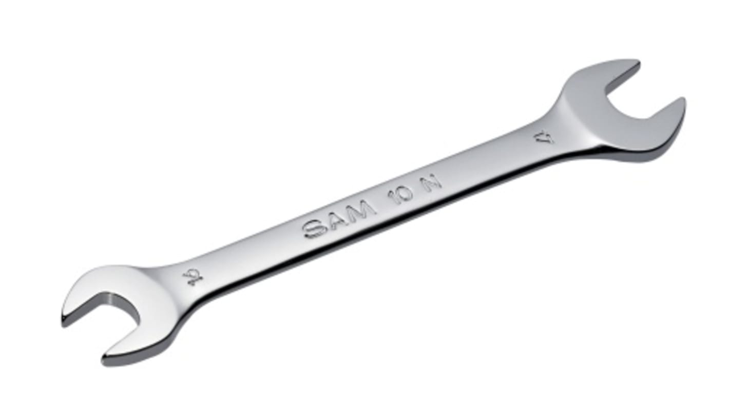 SAM 10-N Series Double Ended Open Spanner, 13mm, Metric, No, Double Ended, 176 mm Overall, No