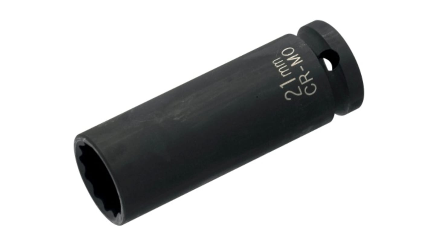 SAM 16mm, 1/2 in Drive Impact Socket, 85 mm length