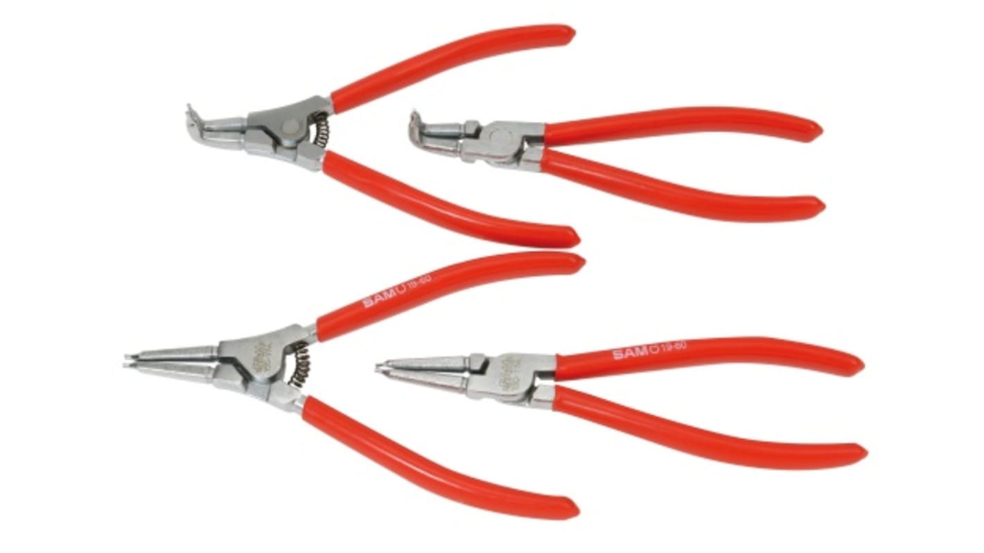 SAM 4-Piece Circlip Plier Set, Bent, Straight Tip