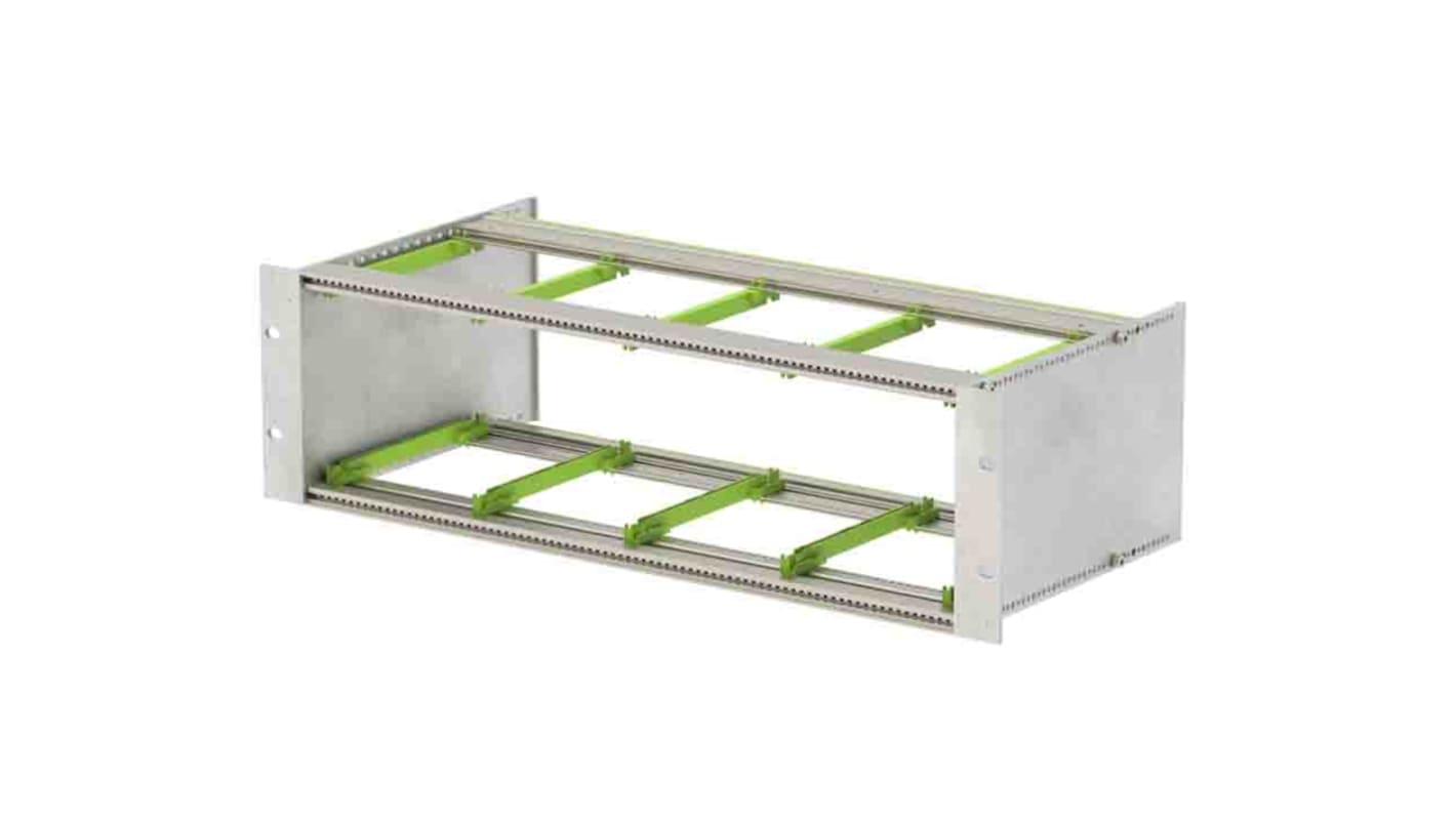 Bopla Interzoll Series 3U Aluminium Subrack, 84HP, 218mm Depth