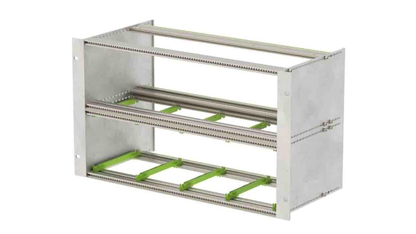 Bopla Interzoll Series 6U Aluminium Subrack, 84HP, 218mm Depth