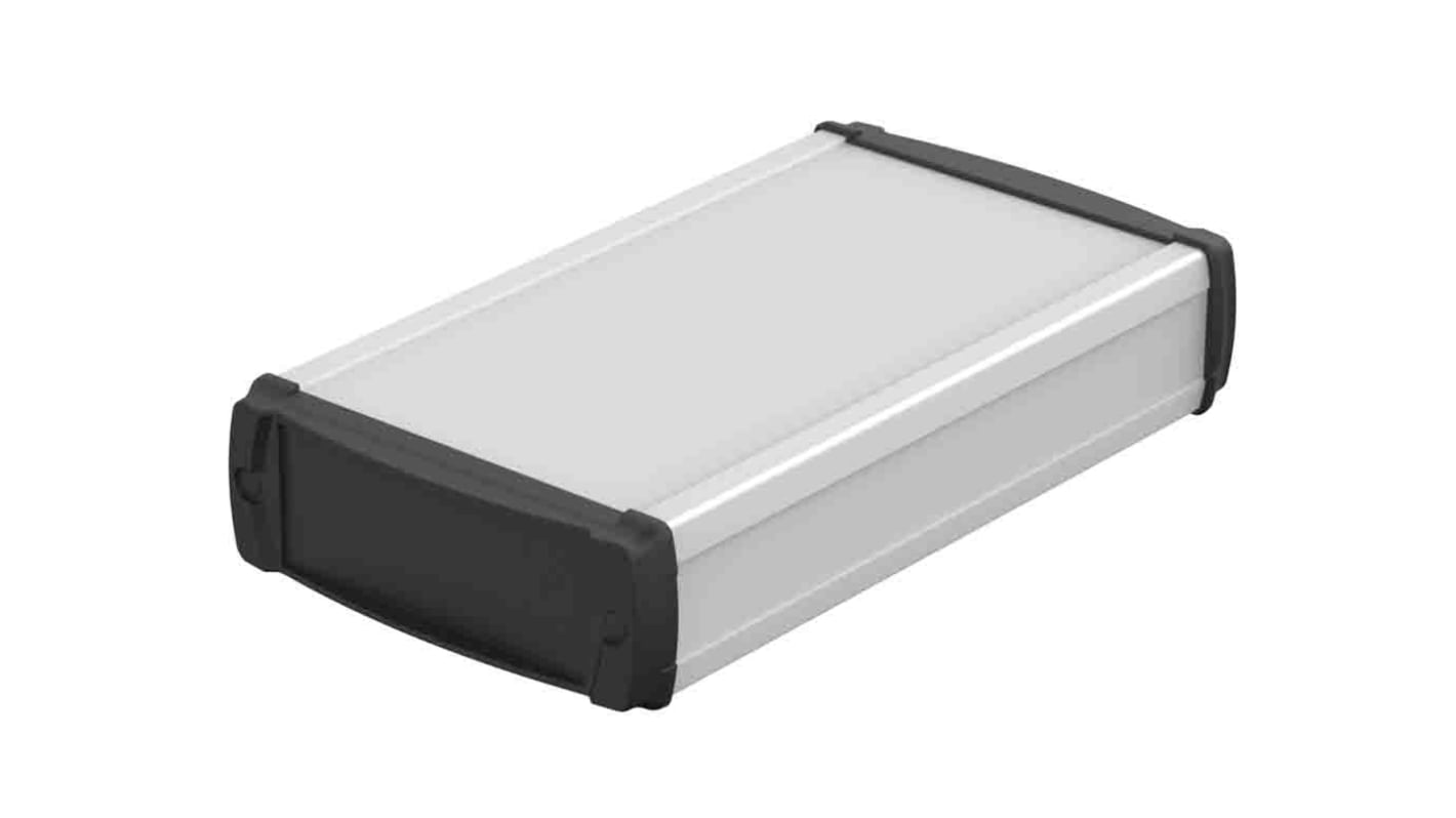 Bopla BOS-Ecoline Series Aluminum (Anodized) Aluminium General Purpose Enclosure, IP40, Black Lid, 120 x 42 x 200mm