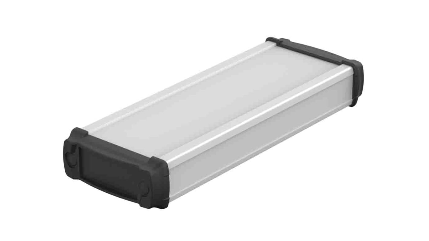 Bopla BOS-Ecoline Series Aluminum (Anodized) Aluminium General Purpose Enclosure, IP40, Black Lid, 57.5 x 22 x 150mm