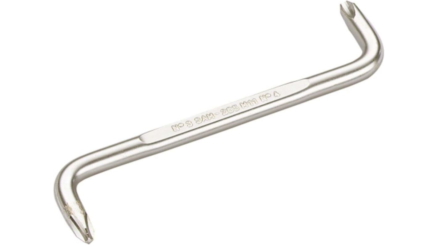 SAM Slotted Right Angle Screwdriver, 4.5 → 6 mm Tip, 20 mm Blade, 100 mm Overall