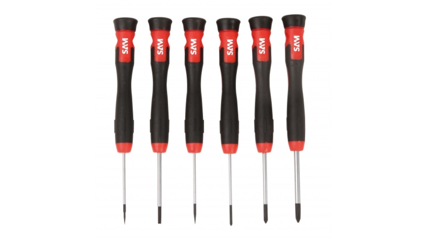 SAM Phillips Precision Screwdriver Set, 6-Piece