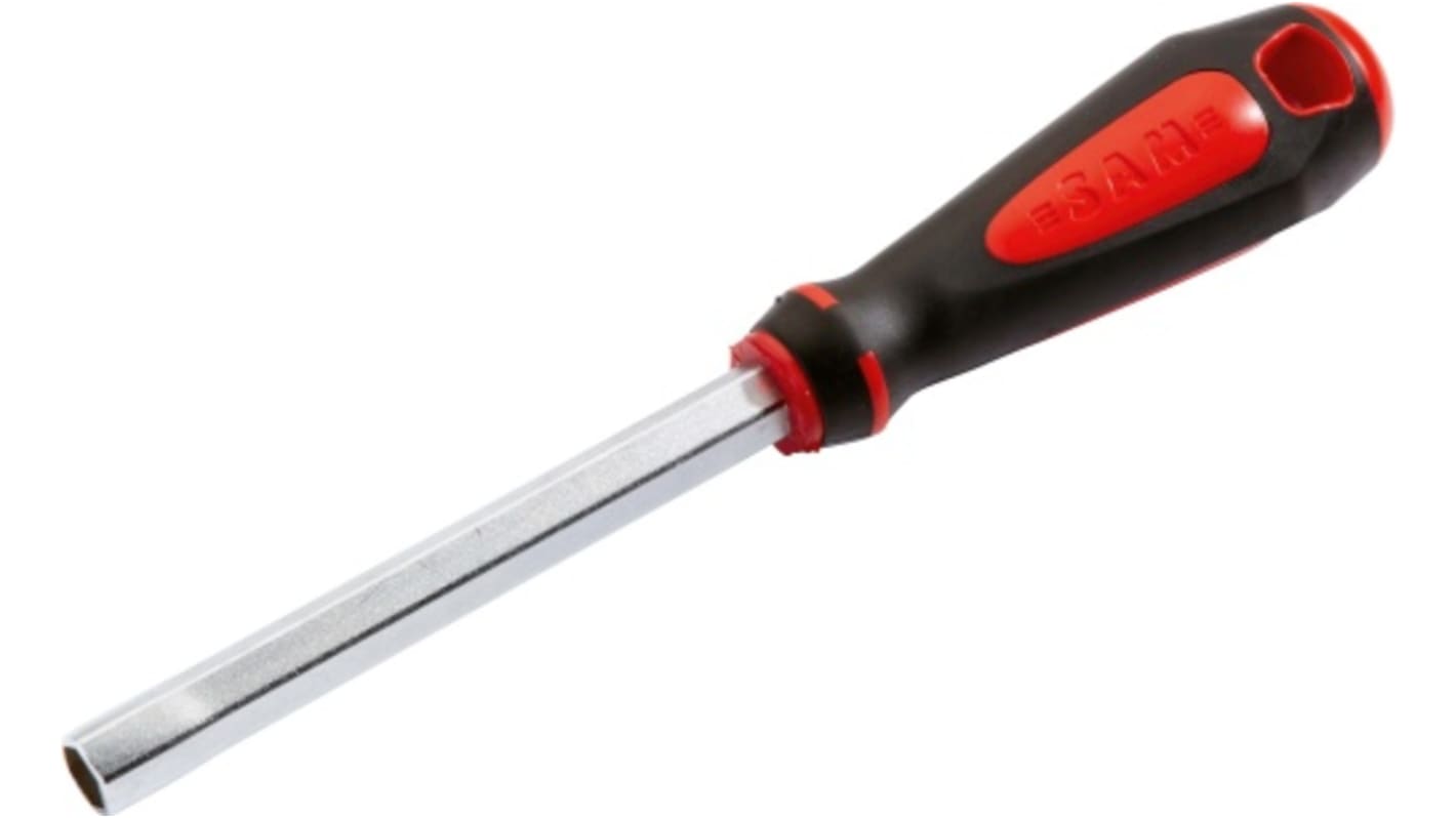 SAM Hexagon Nut Driver, 12 mm Tip, 125 mm Blade, 255 mm Overall