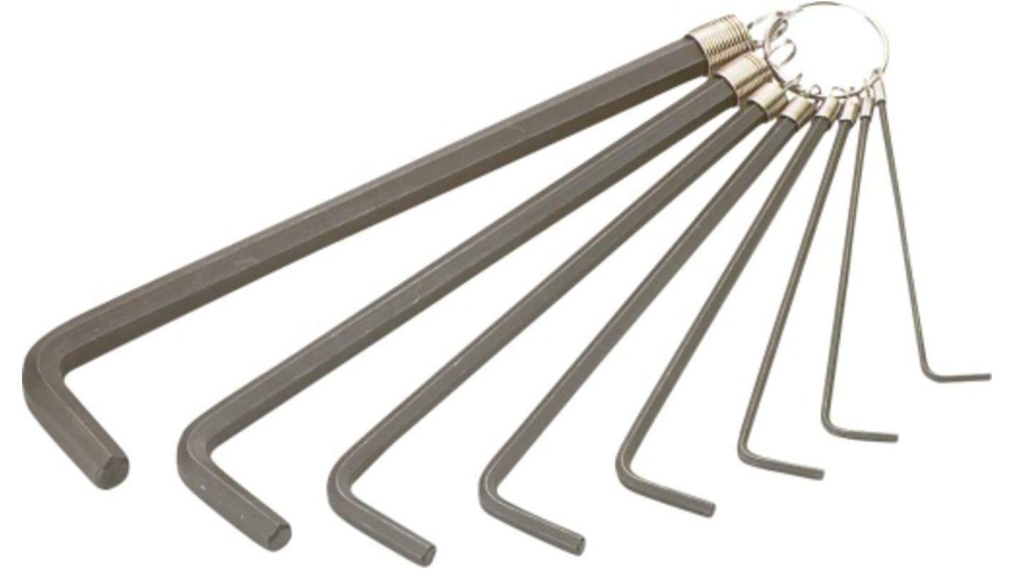 SAM 8 piece L Shape Metric Hex Key Set, 2.5 mm, 2 mm, 3 mm, 4 mm, 5 mm, 6 mm, 8 mm, 10 mm