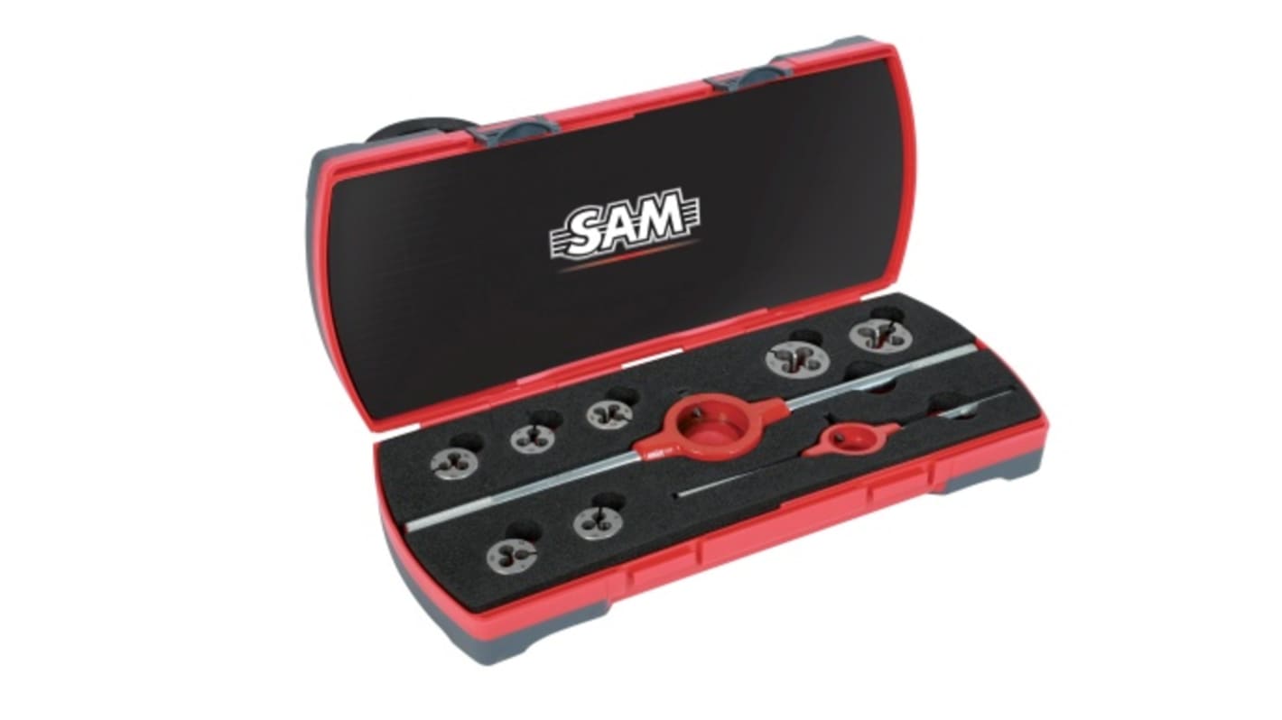 SAM 7-Piece Thread Tap & Die Set, M3 - M12 Dies