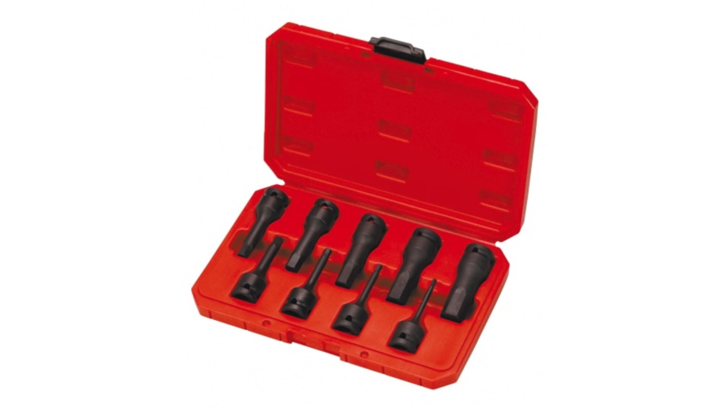 SAM 9-Piece 1/2 in Impact Bit Socket Set , Hex Bit