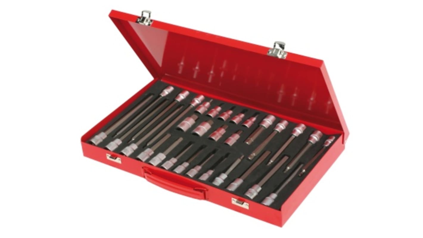 SAM 30-Piece Metric 1/2 in Bit Socket Set, Hex Bit