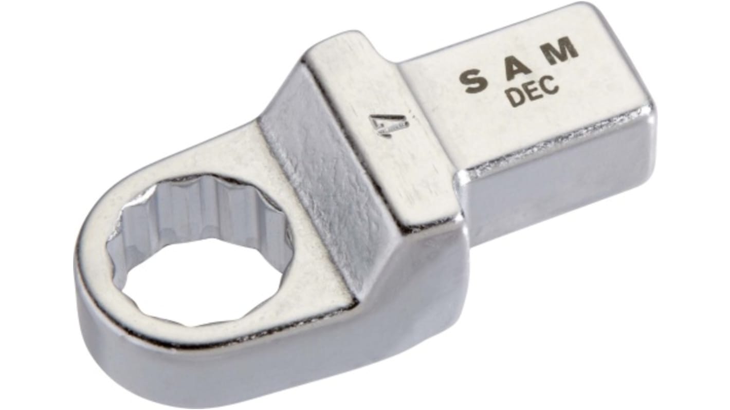 SAM DEC Series Rectangular End Cap, 61.5 mm, 13mm Insert, Chrome Finish