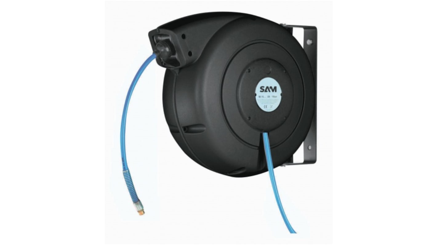 SAM Wall Mounted 9m Air Hose Reel, 8mm Inner Diameter