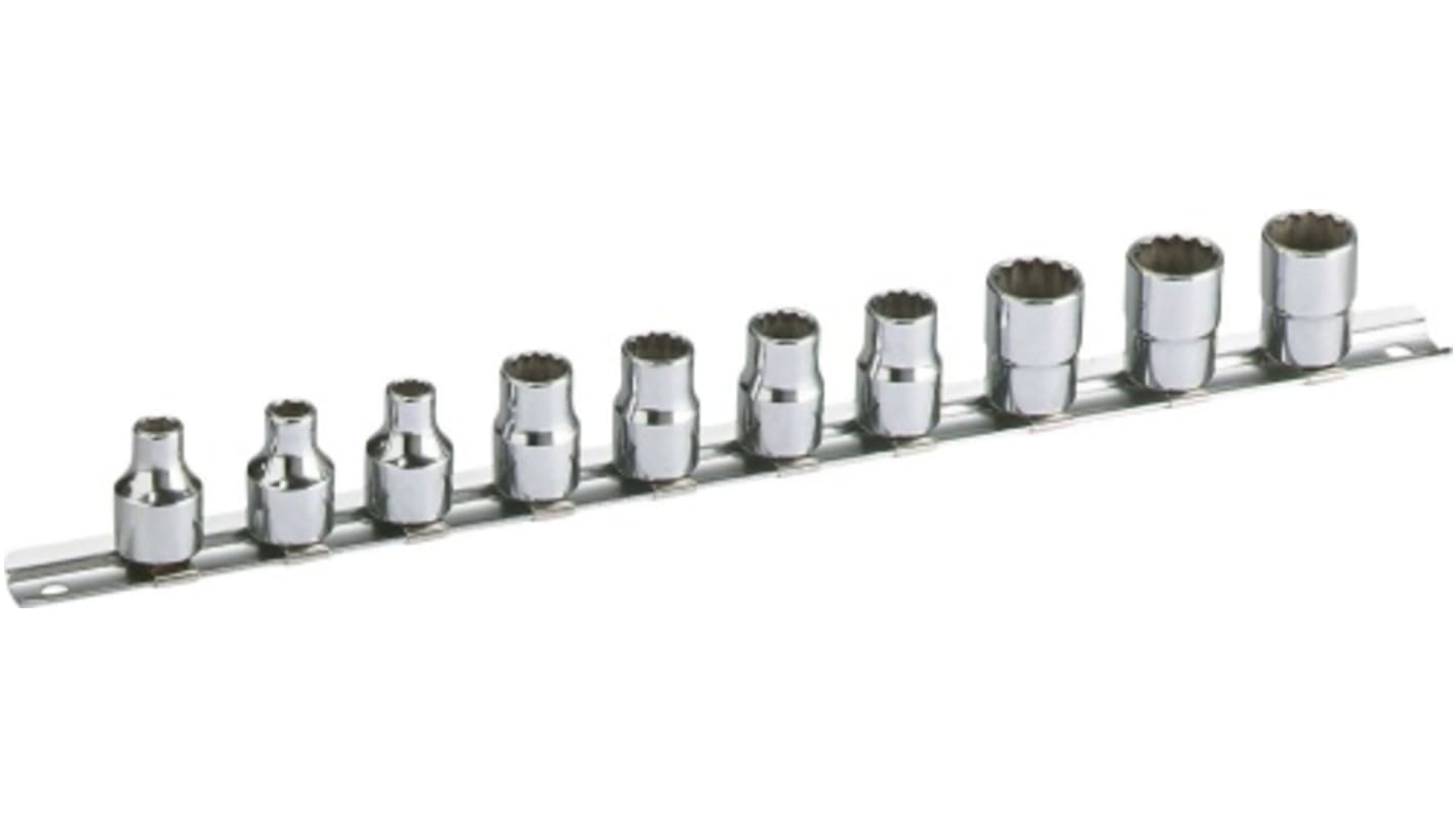 SAM 10-Piece Metric 3/8 in Standard Socket Set, 6 point; 12 point