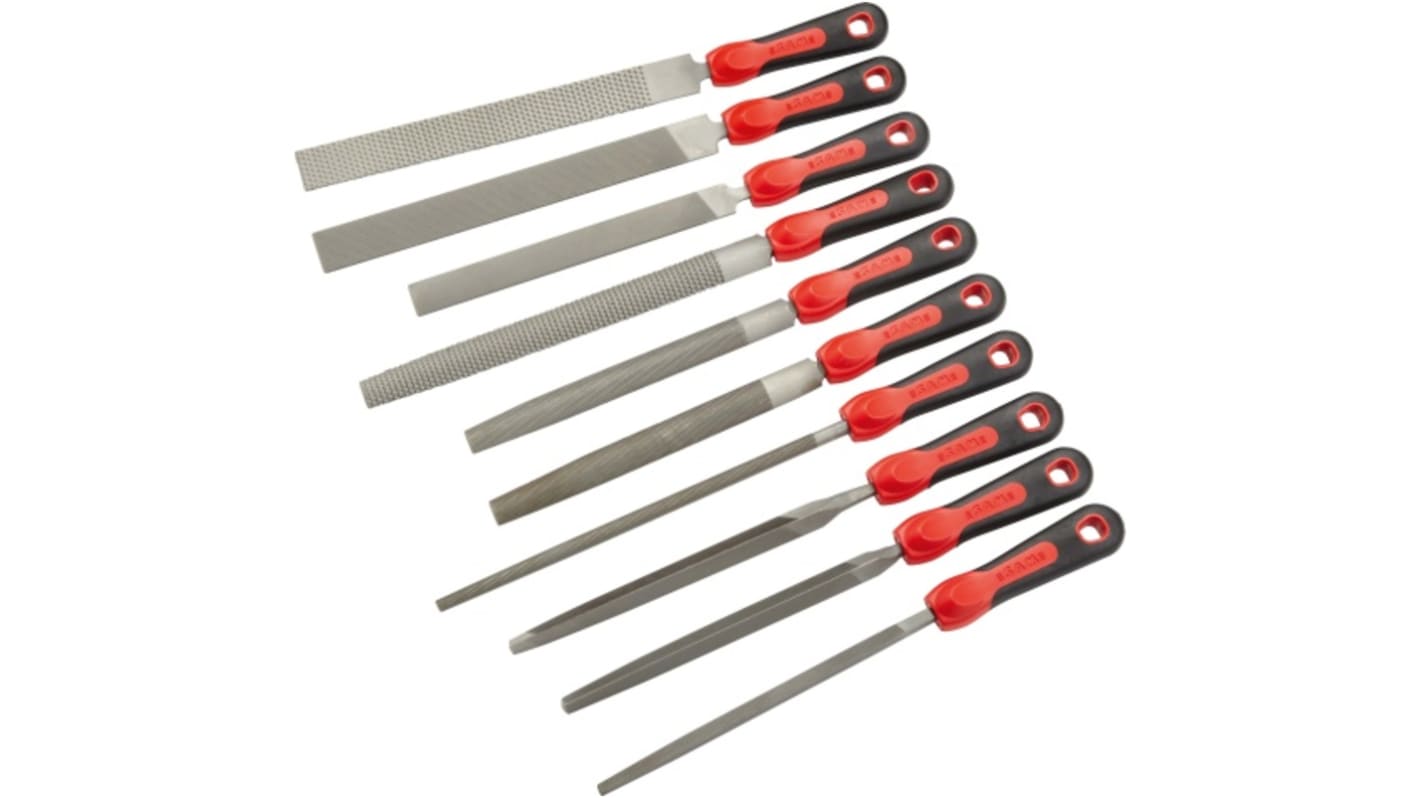 SAM, Bastard, Rasp Cut Engineers File Set With Soft-Grip Handle