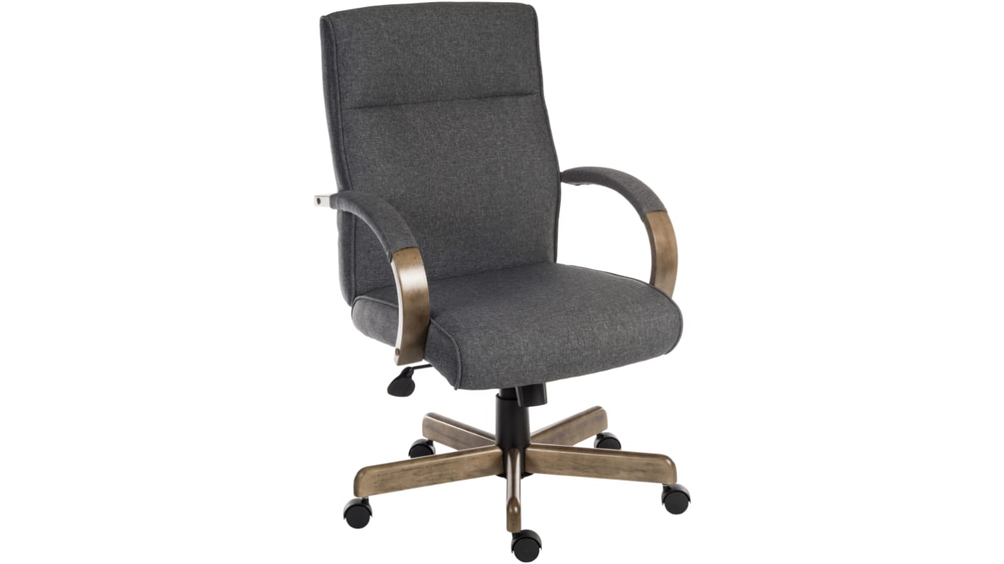 Sedia direzionale RS PRO, in Tessuto di colore Grigio altezza regolabile con ruote