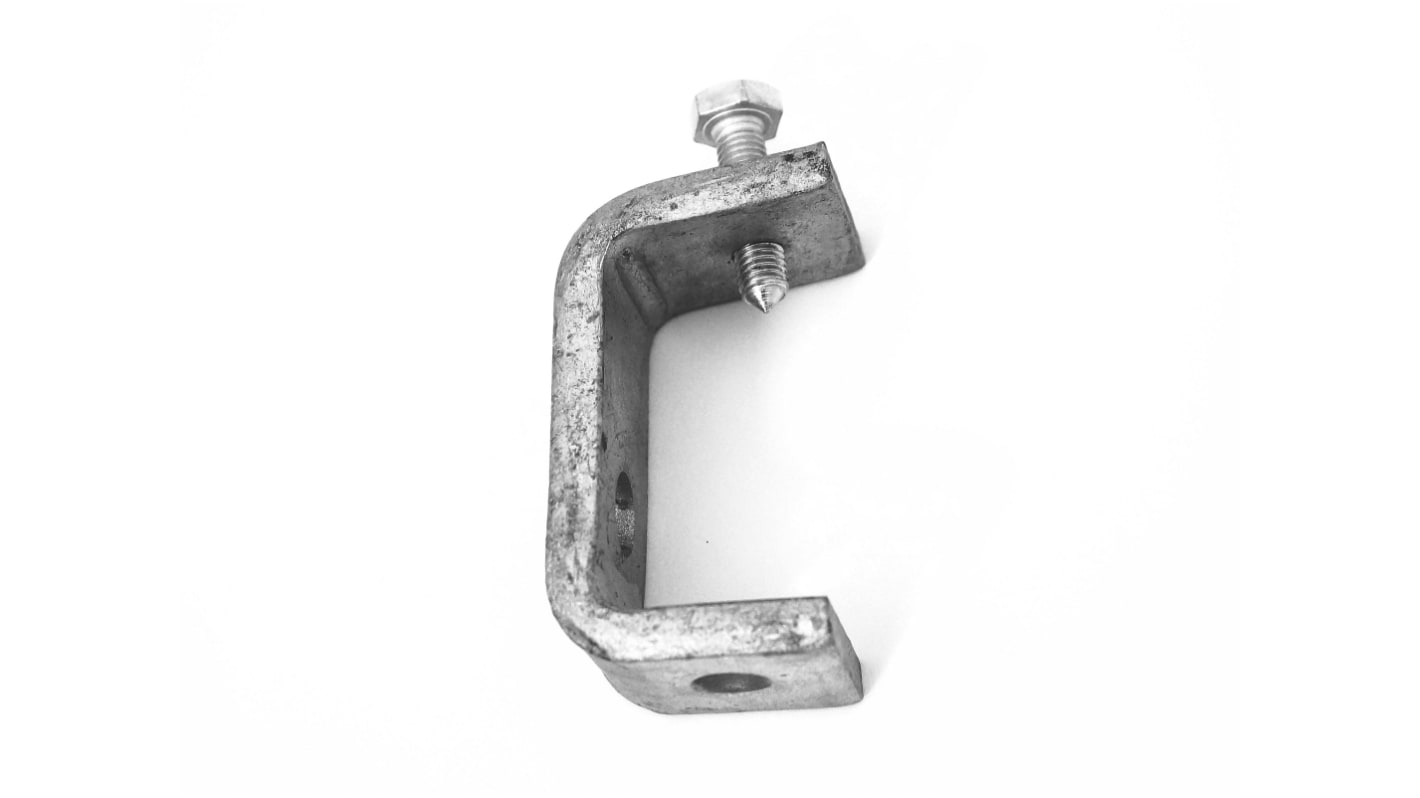 RS PRO Hot Galvanised Steel Beam Clamp, Fits Channel Size 41mm