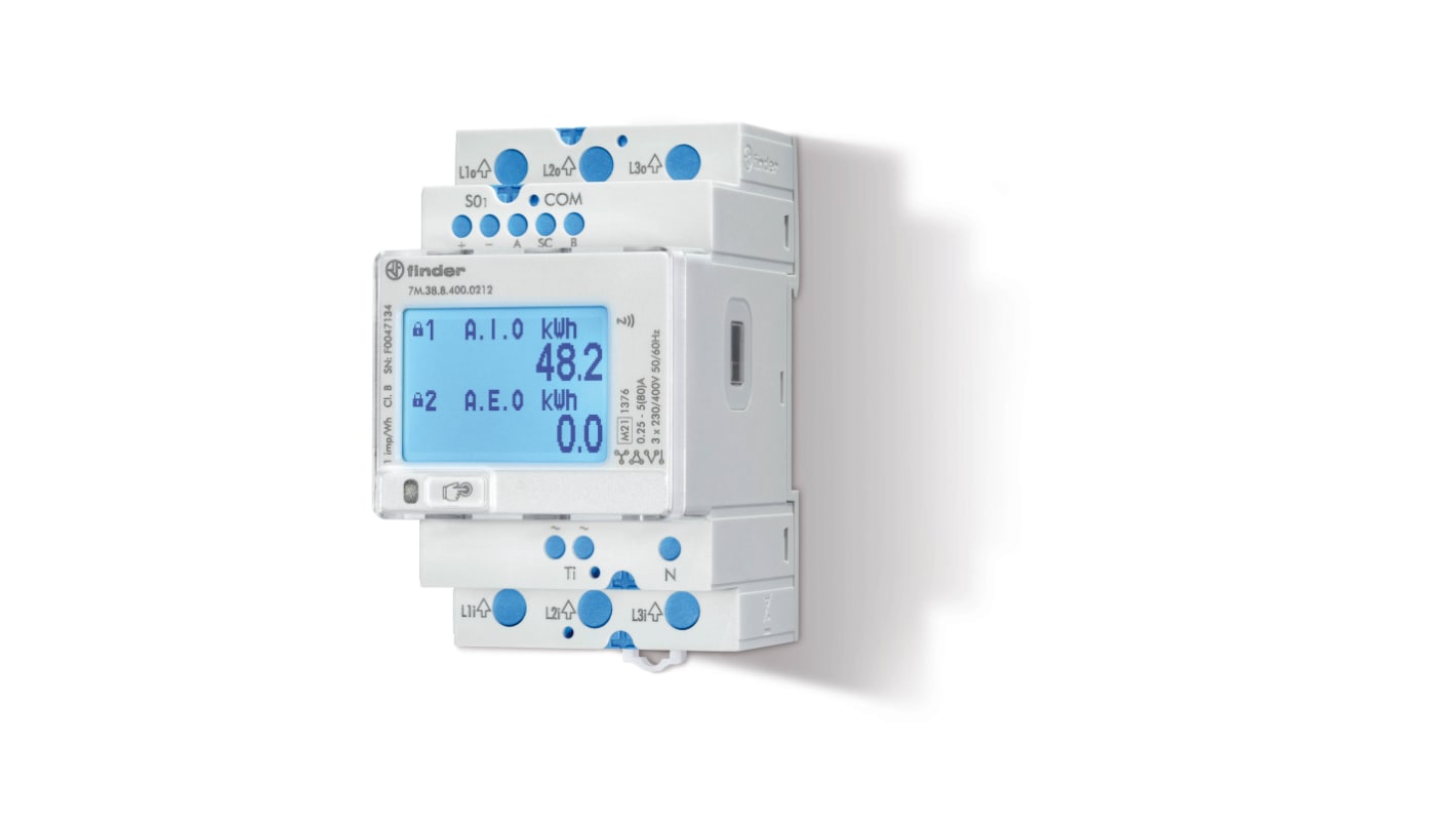 Finder 3 Phase LCD Energy Meter, Type Energy Meter