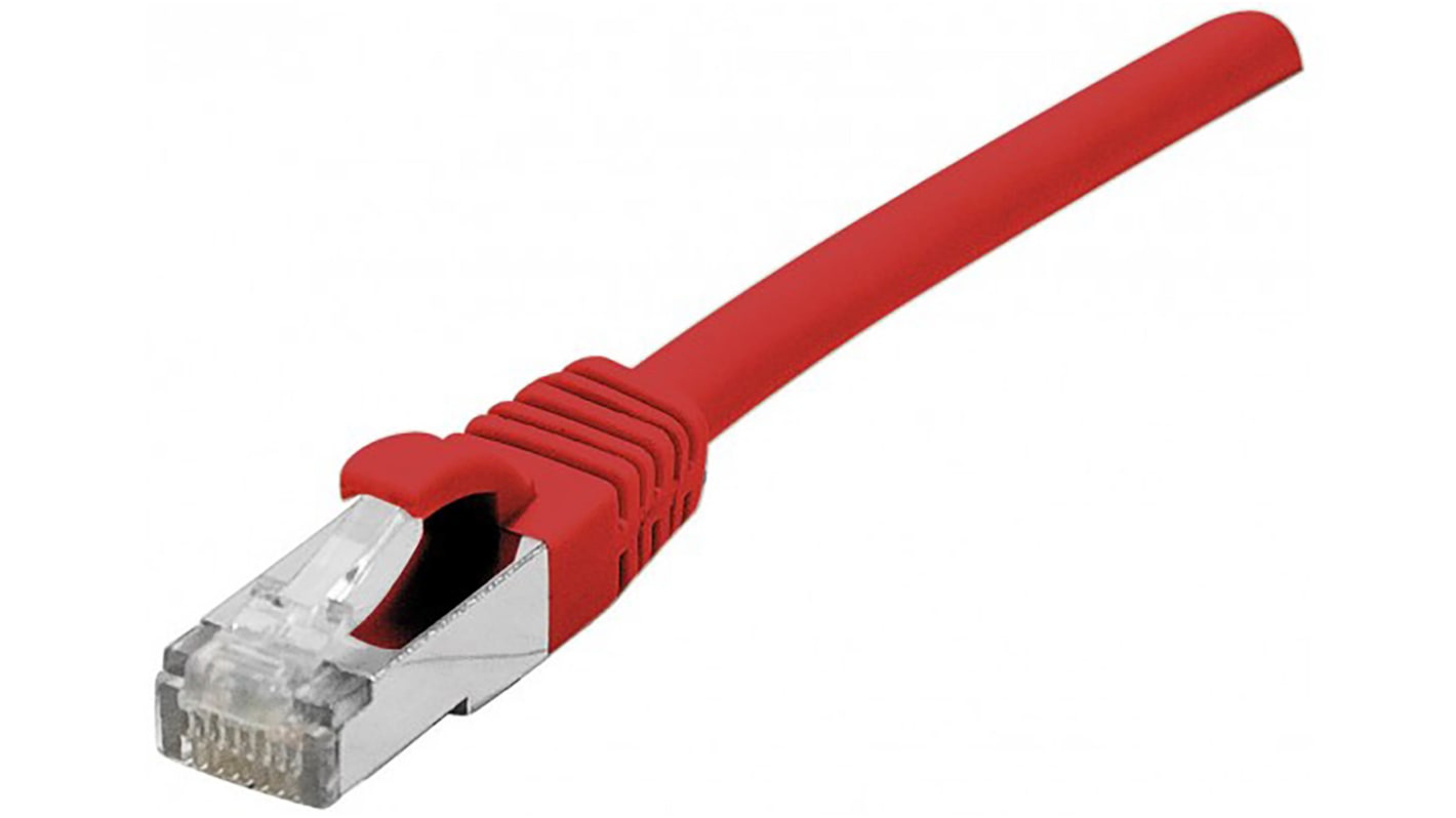 Câble Ethernet Dexlan catégorie 6a, S/FTP, Rouge, Longueur 2m, avec connecteur