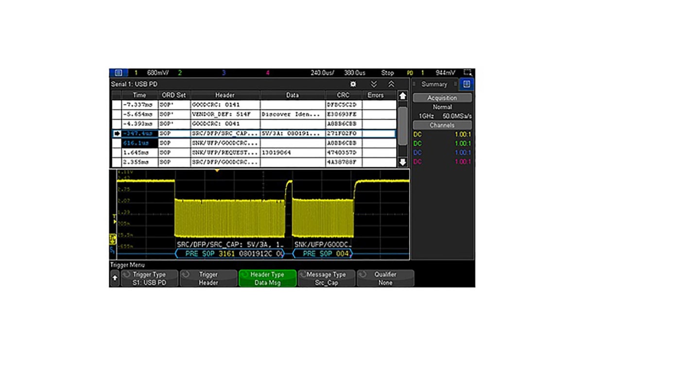 Keysight Technologies オシロスコープ用ソフトウェア, シリアルトリガ／デコード, InfiniiVision 4000 Xシリーズ用, D4000BDLB