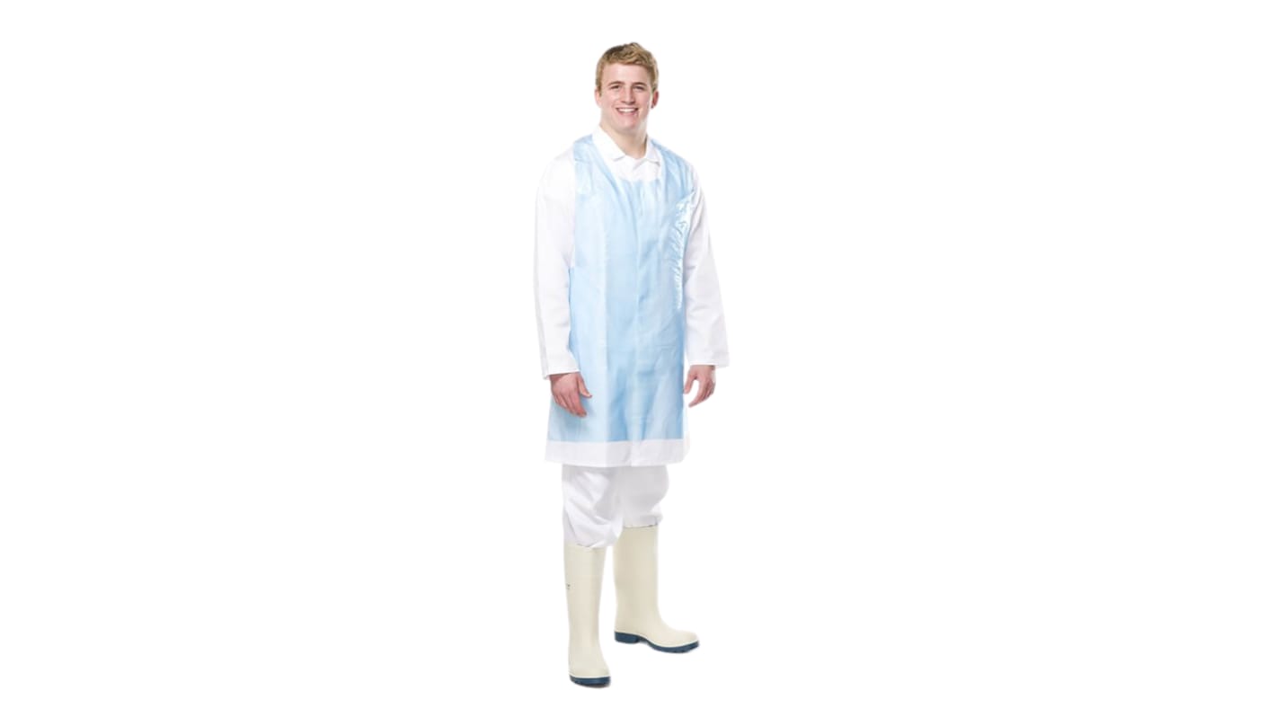 Reldeen Blue Polythene Food Safe Disposable Apron