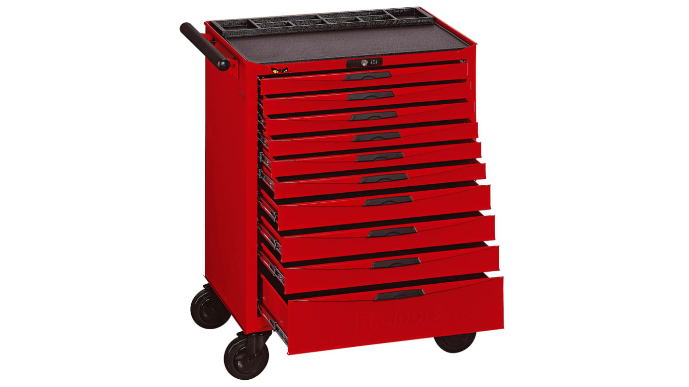 Teng Tools 8 Series 10 drawers  Metal Tool Box, 670 x 460 x 813mm
