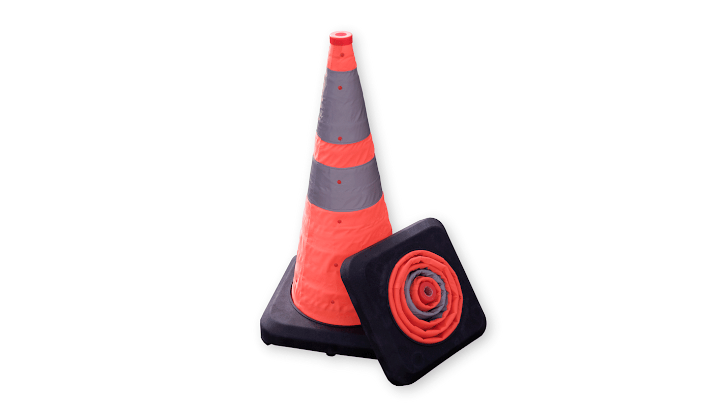 RS PRO Weighted Orange 50 cm Fabric Traffic Cone