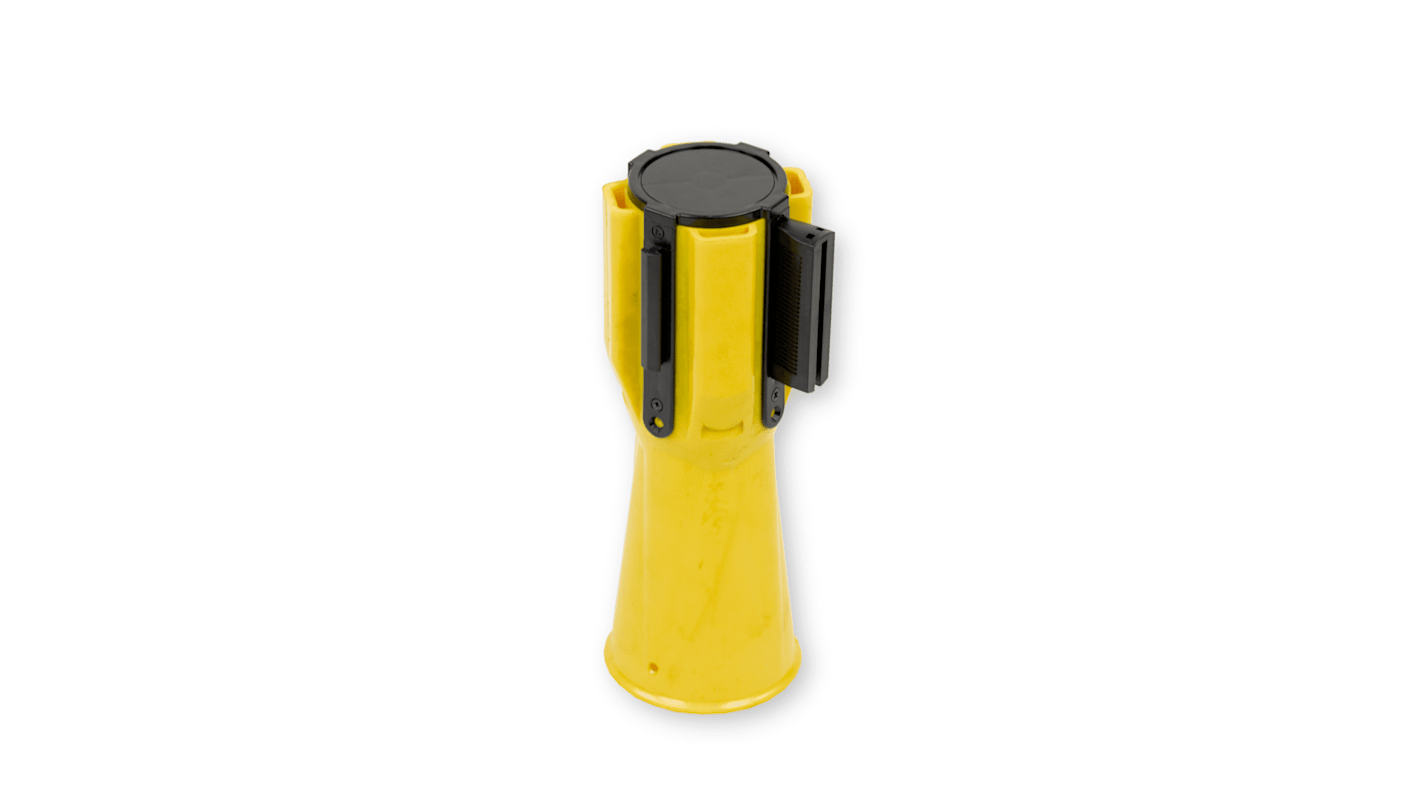 RS PRO Yellow/Black ABS Retractable Barrier, 3m, Yellow/Black Tape