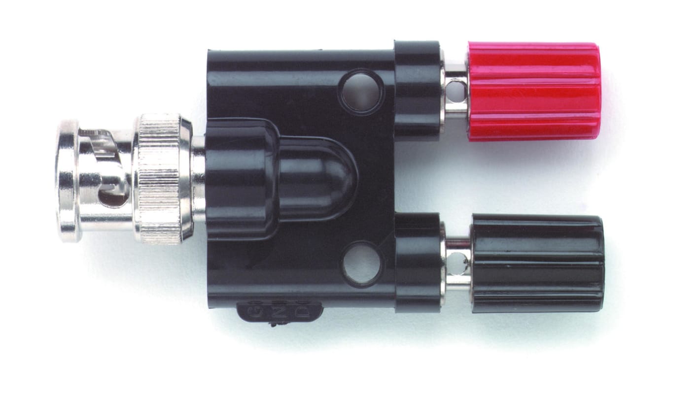 Pomona Black, Male Test Connector Adapter With Brass contacts and Nickel Plated - Socket Size: 4mm