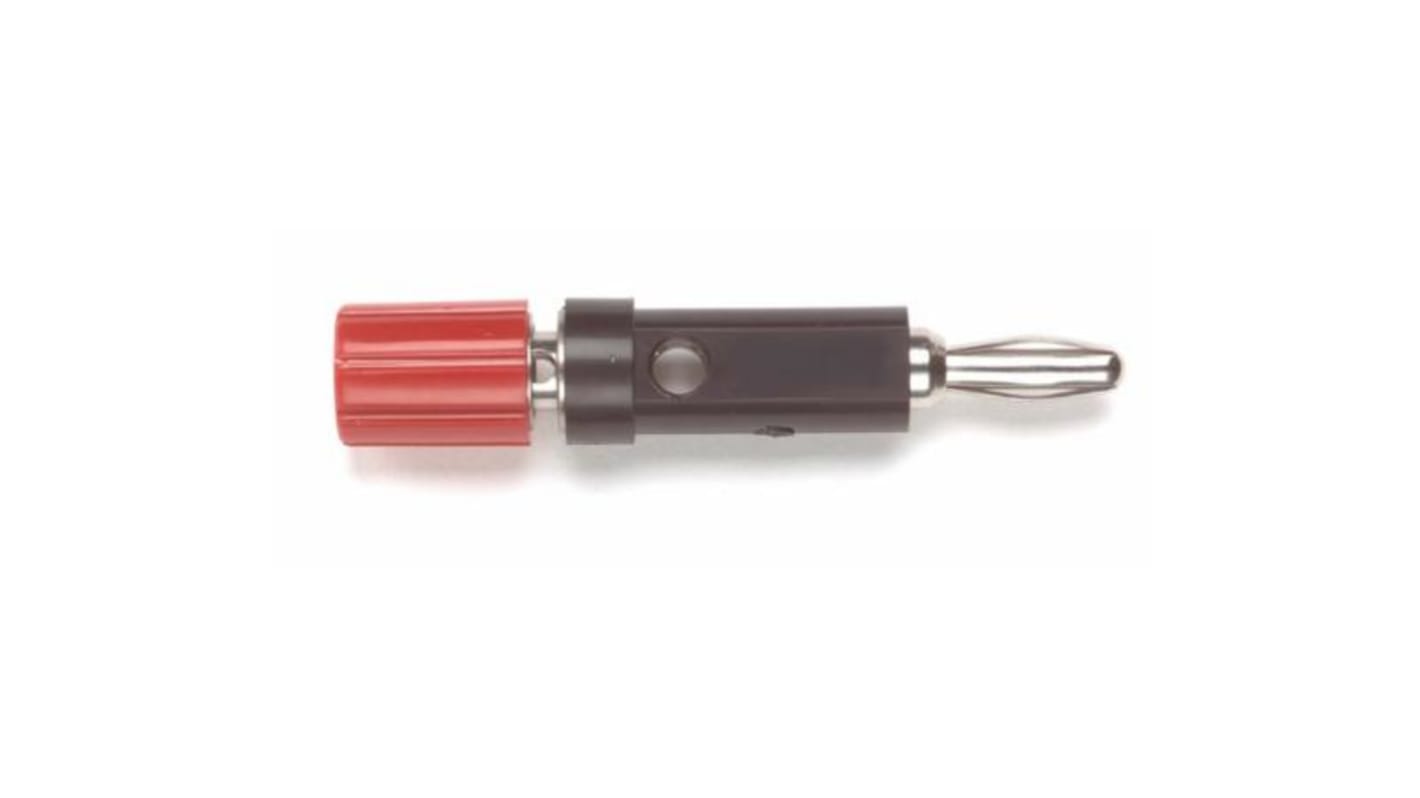 Pomona Black Test Connector Adapter With Brass contacts and Nickel Plated - Socket Size: 4mm