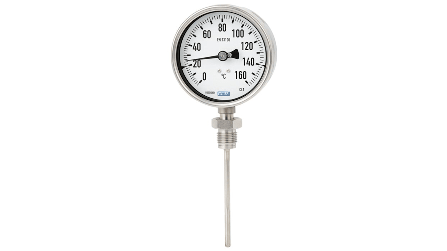 WIKA Dial Thermometer 0 → +120 °C, 3906353