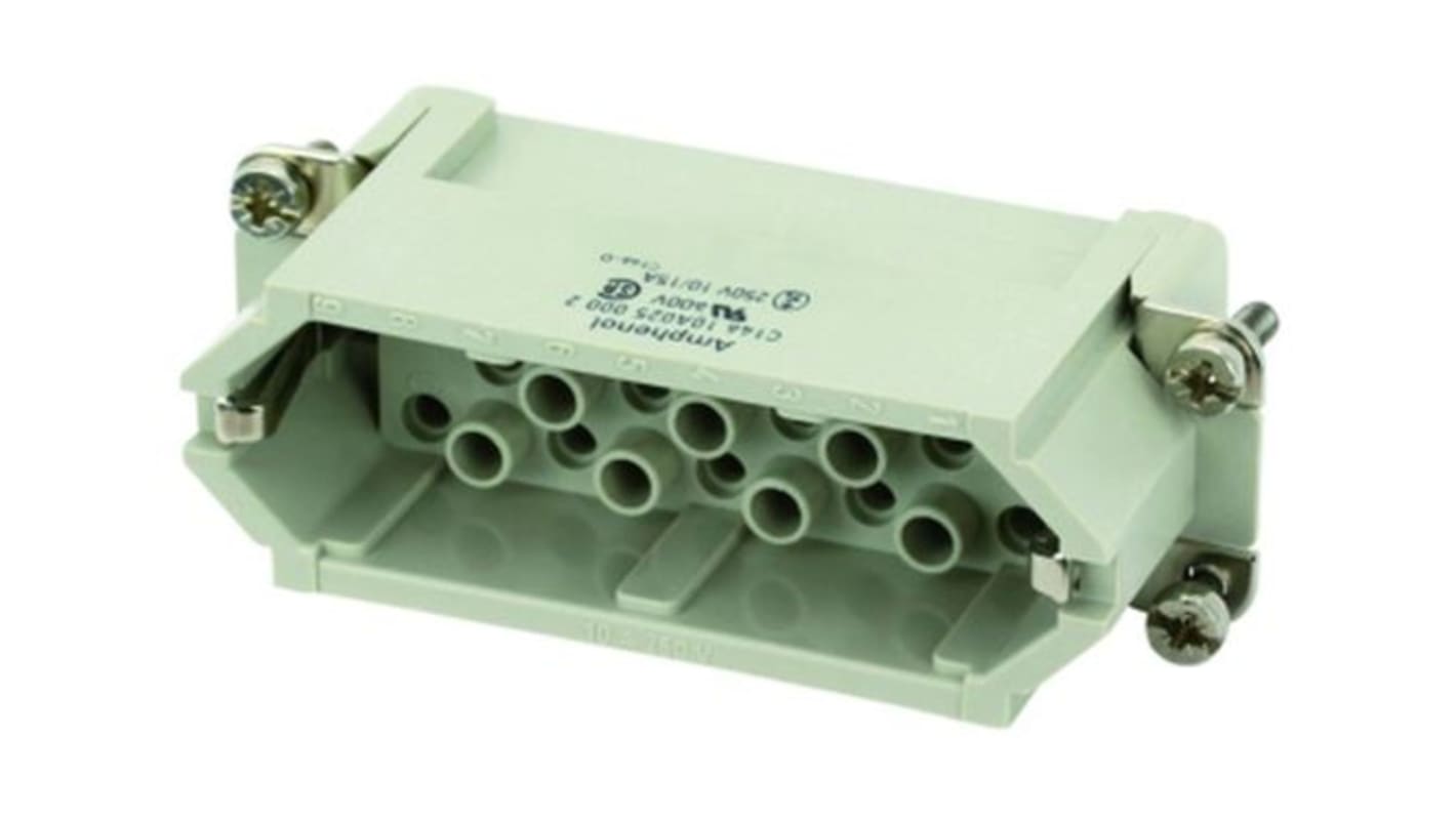 Amphenol Industrial Heavy Mate C146 Industrie-Steckverbinder Kontakteinsatz, 25-polig 10A Stecker, Stifteinsatz für