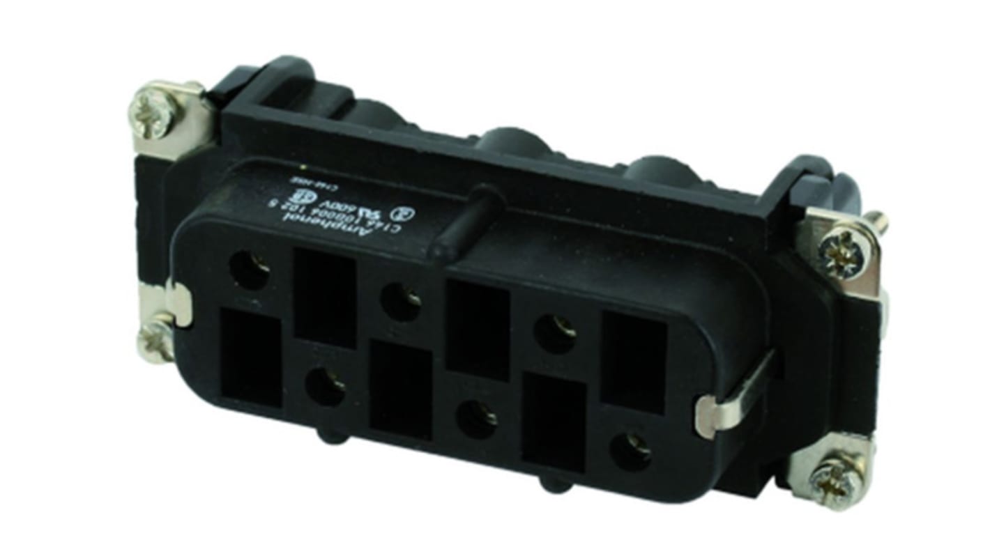 Amphenol Industrial Heavy Mate C146 Industrie-Steckverbinder Kontakteinsatz, 4+PE-polig 42A Buchse, Buchseneinsatz für