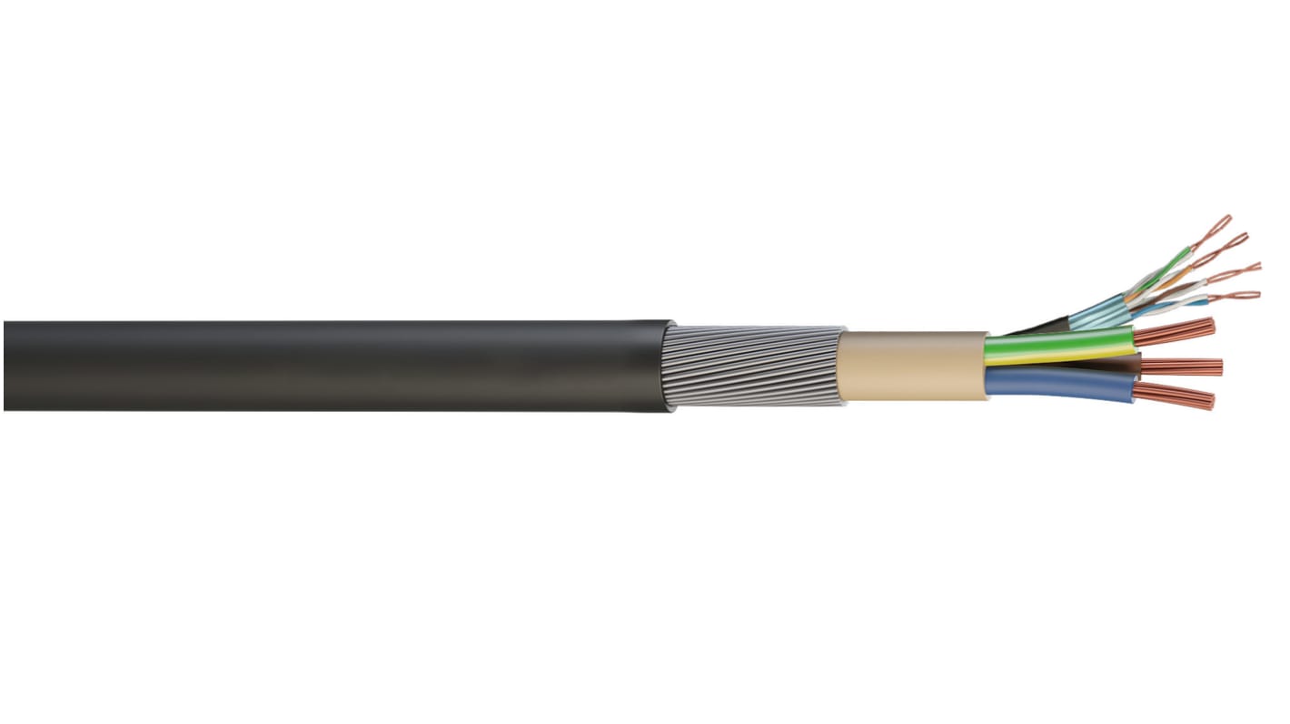 RS PRO 45A Power and Data Combined Installation Cable, EV Charging Cable 50m