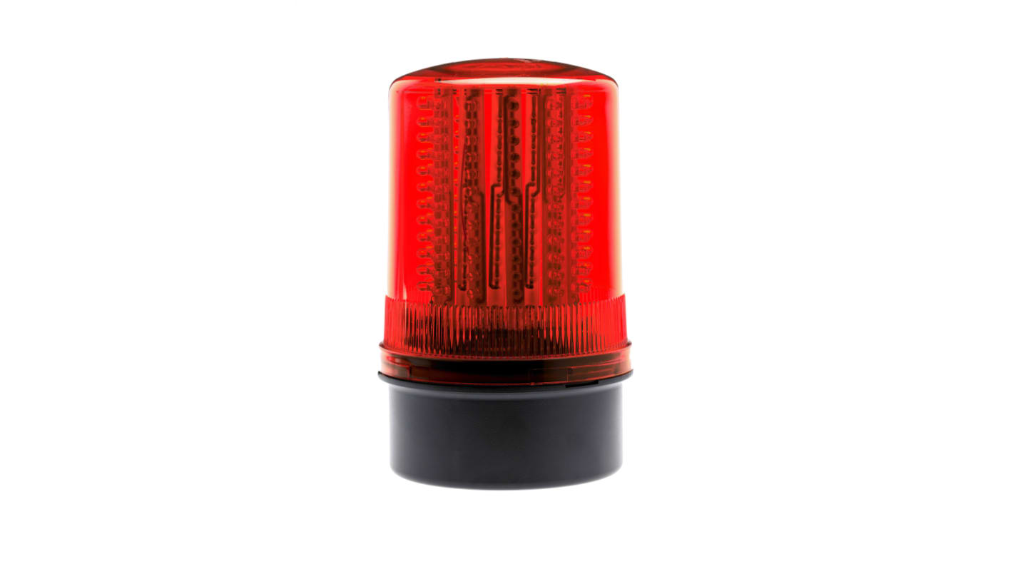 Moflash LED200 Series Red Multiple Effect Beacon, 70 → 265 V ac, 90 → 370 V dc, Box Mount, Surface Mount,