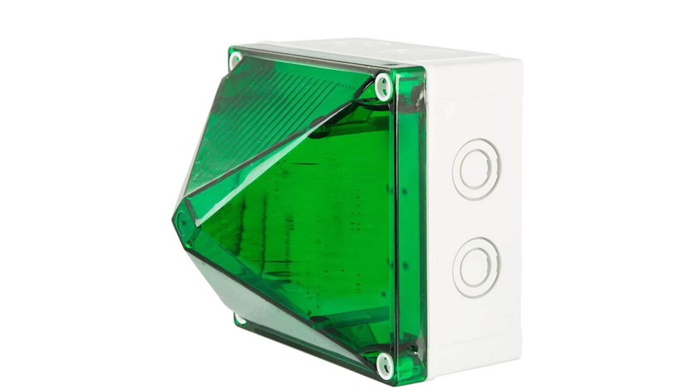 Indicador luminoso Moflash serie LED701, efecto Intermitente, Constante, LED, Verde, alim. 20 → 30 V.