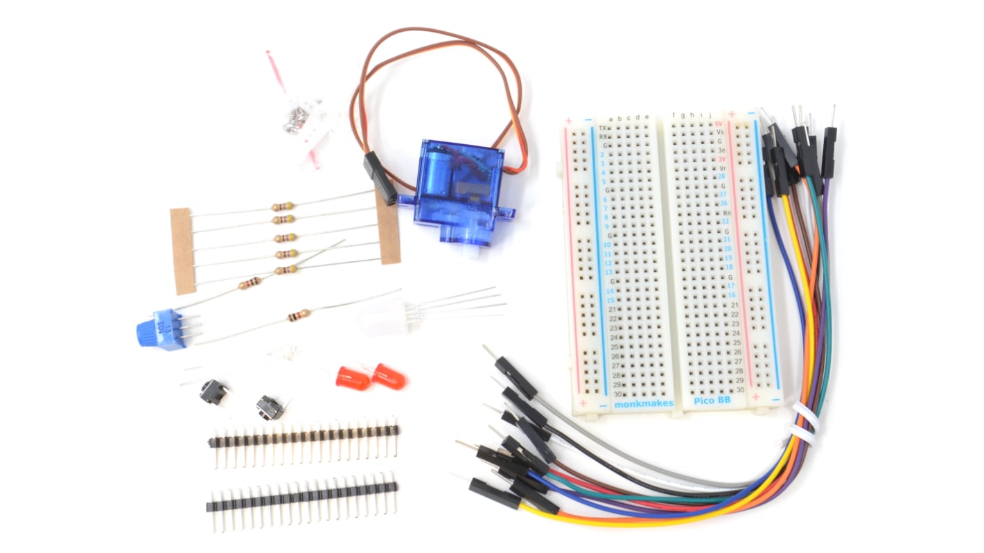 Monk Makes Electronics Kit 1 for Pico (lite edition)