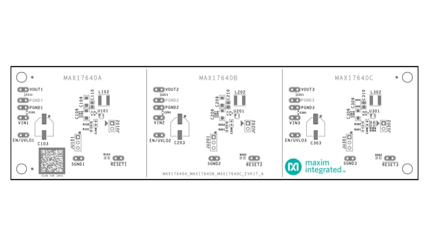Maxim 評価キット, 評価キット, DC-DCコンバータ, DC-DC コンバータ 用, MAX17640AEVKIT#