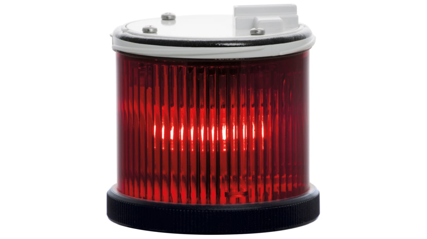 RS PRO BA 15d灯光模块, 12/240 v 交流 / 直流电源, Φ75mm底座, 红色透镜