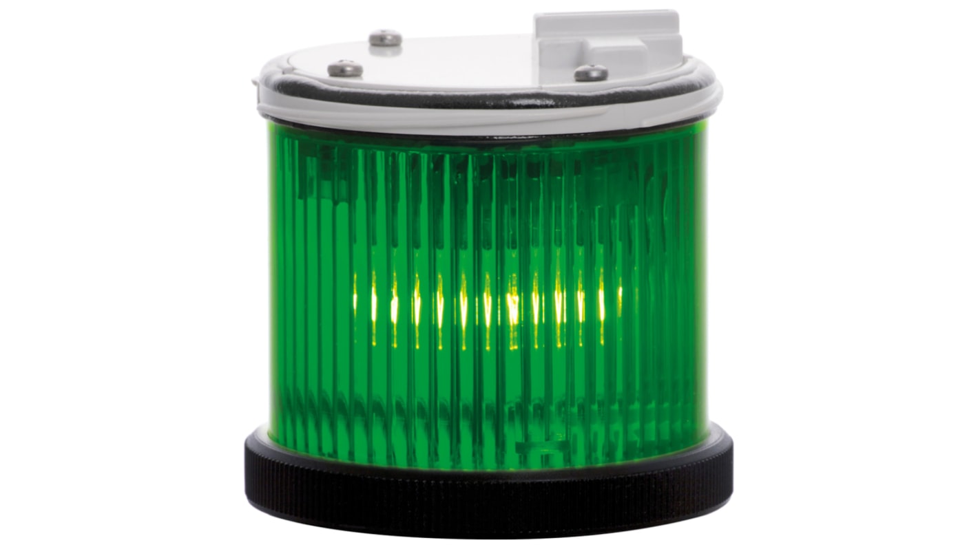 RS PRO BA 15d灯光模块, 12/240 v 交流 / 直流电源, Φ75mm底座, 绿色透镜